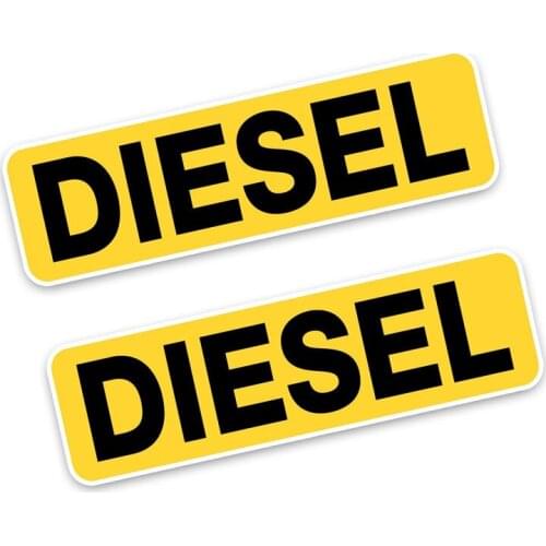 Funny Aliauto 2X Reminder Diesel Fuel Fashion PVC Car Sticker Retro-reflective Decals for Hyundai KK Lada,11*3CM Accessories DIY