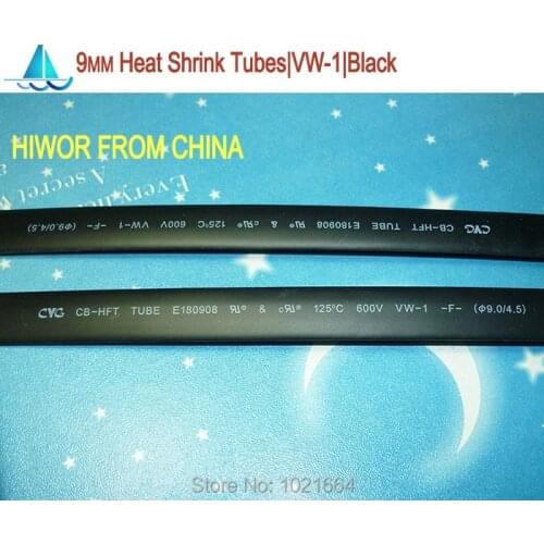 20meters/lot 9MM Heat Shrink Tubes Shrinkable Tubing Insulation Sleeving