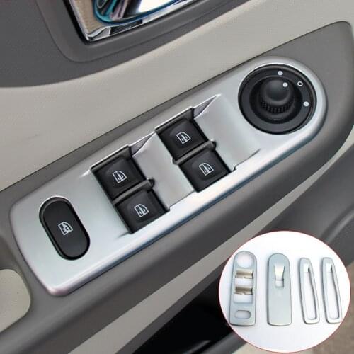 4PCS ABS Matte Interior Door Armrest Window Switch Button Cover Trim For Renault Captur Kaptur Samsung QM3 2013 2014 2015