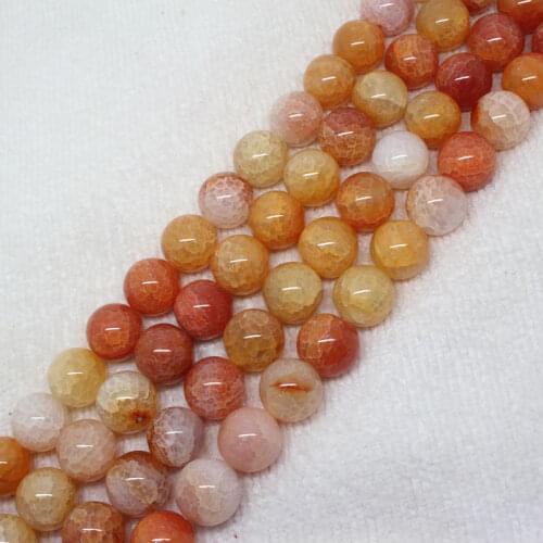 6-14mm Red Crackle Agates Stone Round DIY Jewelry Making Loose Beads 15"