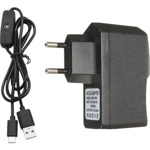 5V 3A 3000mA Power Supply Adapter USB Type-C Charger Cable for Raspberry Pi 4 4B P82A