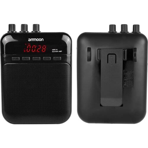 Ammoon AMP -01 5W Guitar Amp Recorder Speaker TF Card Slot Compact Portable Multifunction