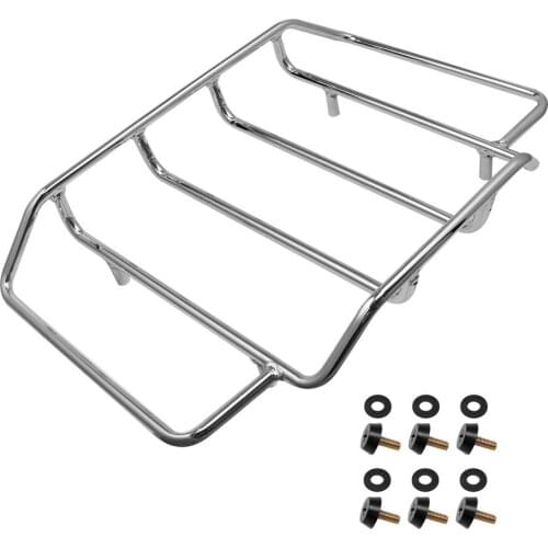 Black Retro Motorcycle Tour Pak Pack Trunk Luggage Rack w/top rack Fit For Harley Touring Road King Street Glide 1984-2017