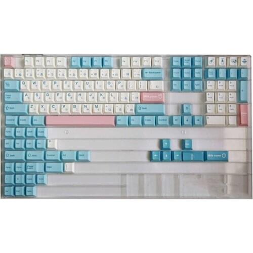 C1FB 140 Keys PBT Keycaps Cherry Profile DYE-SUB Keycap For Cherry MX Switch Mechanical Keyboard Milk Theme Keycap