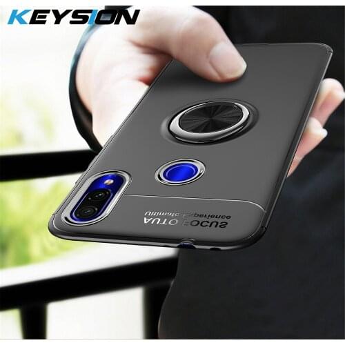 KEYSION Phone Case for Samsung Galaxy A70 A50 A30 A40 A20 A10 A60 Magnetic Ring Silicone Cover for Samsung A70s 50s 30s 20s A10s