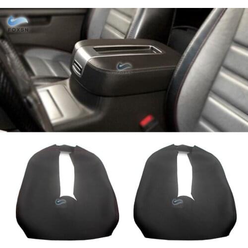 For GMC Sierra SLT SLE 1500 2500 3500 2007 2008 - 2014 Microfiber Leather Car Styling Center Armrest Console Lid Box Cover Trim