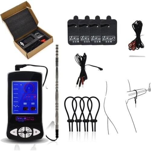 Electro Pads Pulse Stimulator Penis Ring Urethral Plug Electric Shock Sex Toys Massage Patch Cock Rings Urethral Sounding