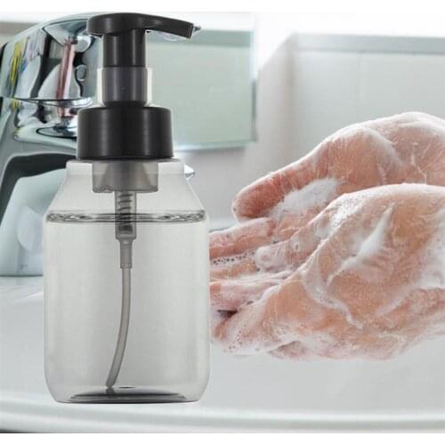 350ml Clear Foaming Bottle Liquid Soap Whipped Mousse Points Bottling Shampoo Lotion Shower Gel Foam Pump Bottles
