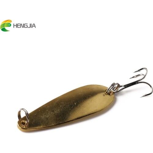 HENGJIA 1PC 5.5CM 12.4G Hard Metal Spinnerbaits Vibration Wobblers Trolling Spoons With Hooks Sequins Fishing Lures