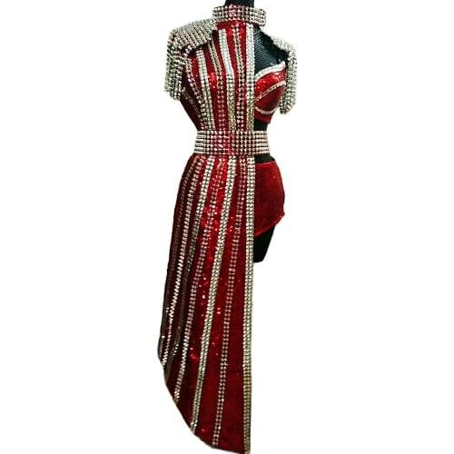 New Sparkly Rhinestones Women Bra Shorts Coat 3 Pieces Sets Prom Party Birthday Celebrate Outfit Singer Performance Stage Wear