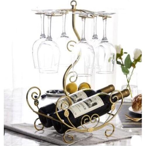 Creative wine glass rack upside-down wine rack home wine rack ornaments tall wine rack wine bottle rack rack metal rack