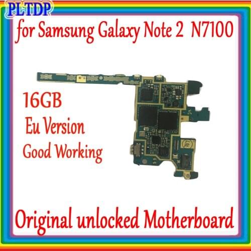 For Samsung Galaxy Note 2 N7100 Motherboard 16GB,unlocked & Europe Version for Galaxy Note 2 N7100 Mainboard with Full Chips
