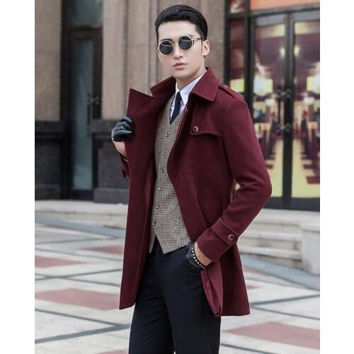New arrival mens obese fashion medium-long woolen overcoat male trench plus size S M L XL 2XL 3XL 4XL 5XL 6XL 7XL 8XL 9XL