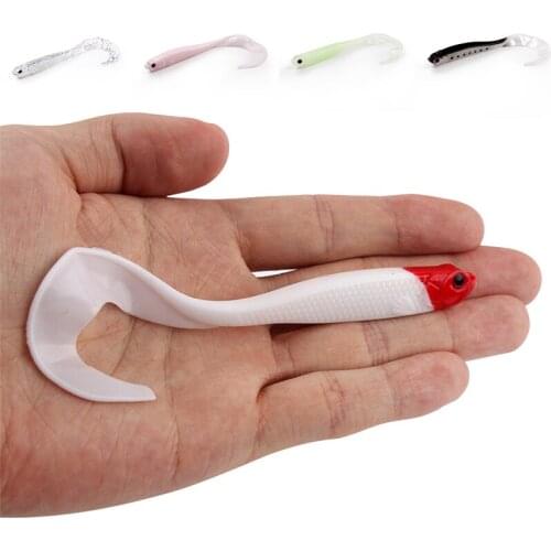 5 Pcs/lot Soft Lure 12.5cm/5.5g Fishing Artificial Sinking Pesca Bait Swivels Carp Silicone Artificial Fishing Lure L56