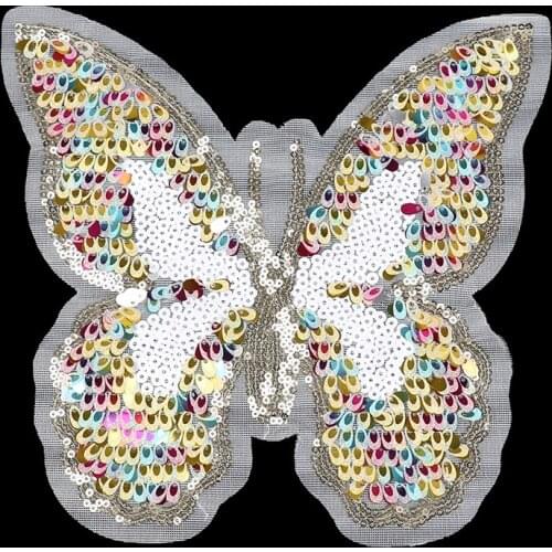 Logo Patch Butterfly Patches Bulk for Clothing Sequin Accessories Diy Stickers