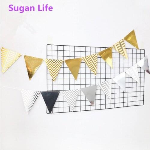 NEW 8 Flags 3.0 m Pennant Bunting Banners Triangular Flags Festival Baby Shower Wedding Garland Flags for Party Decoration