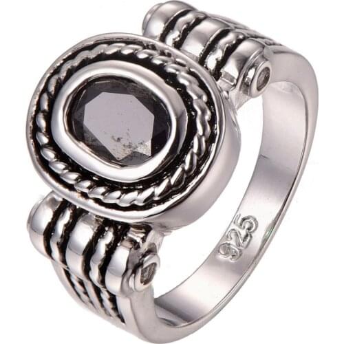 Newest Black onyx 925 sterling silver Fashion Ring Free Shipping Size 5 6 7 8 9 F1312