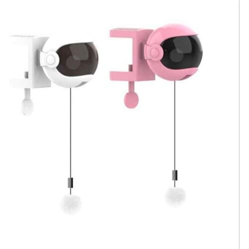 New Electric Cat Toy Funny Cat Teaser Ball Toy Automatic Lifting Spring Rod Yo-Yo Lifting Ball Interactive Puzzle Smart Pet Toys