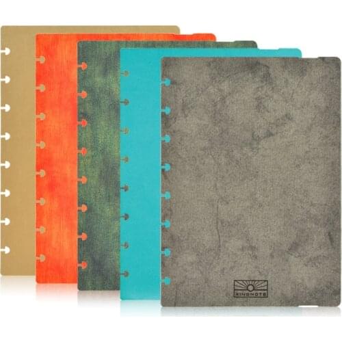 Mushroom Hole Notebook Cover Thickened PP PU Shell Cover A5 Notepad DIY Loose Leaf Notebook Diary Assembly Cover Discbound Cover