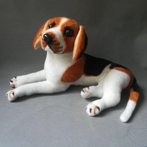 Real life toy about 36cm lying beagle dog plush toy soft doll baby toy birthday gift h2349