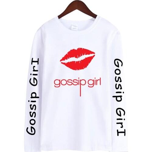 Trend Gossip Girl Shirt Crew Neck Women Mens Shirt Long Sleeve Tshirt Harajuku Streetshirt American Tv Series Fashion Clothes