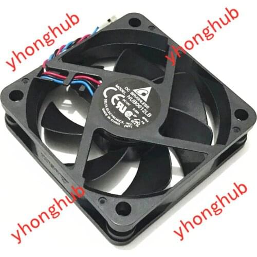 Detla Electronics NUB0612LB BP34 DC 12V 0.08A 60x60x15mm Server Cooling Fan