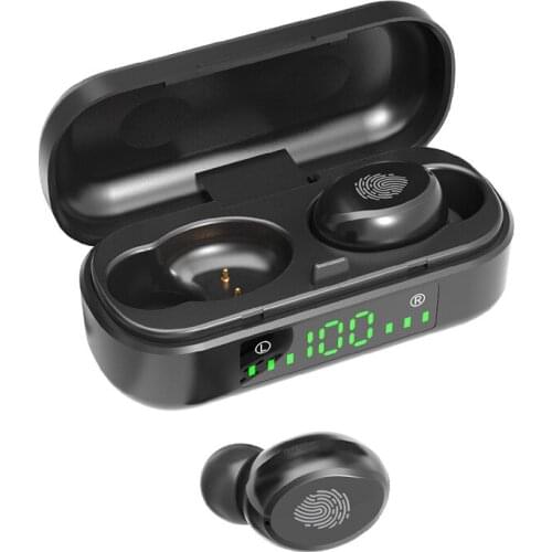 WS Wireless Earphones Bluetooth 5.0 9D Bass Stereo Waterproof Earbuds Handsfree Headset With Microphone