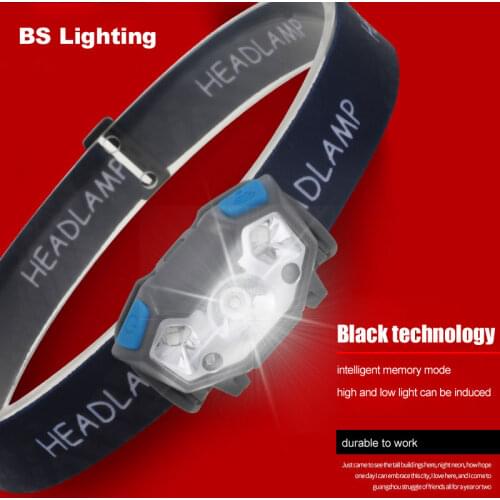 Lightweight Ultra Bright Inductive LED Head Lamp Waterproof Portable Outdoor Rechargeable Miner Light Fishing Flashlight Cheap