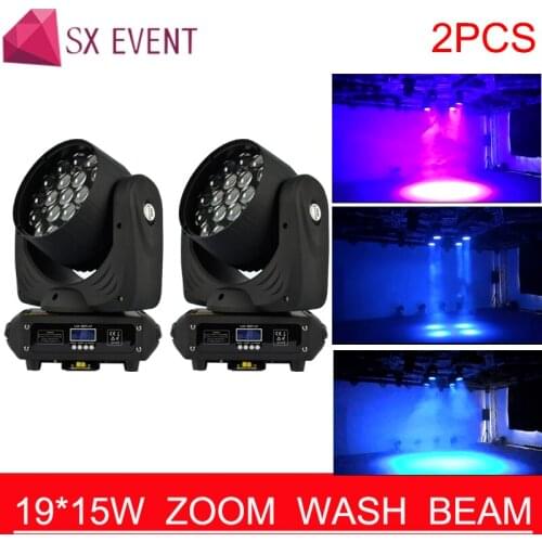 19x15W Bee Eyes Moving Head Light RGBW 4in1 LED Wash Zoom Moving head Light 19x15w DMX Controller Professional DJ light Bar Sta