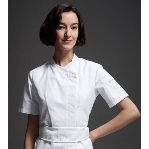 2020 spring high quality fashion French women chef uniform baker unifrom restaurant uniform for women only