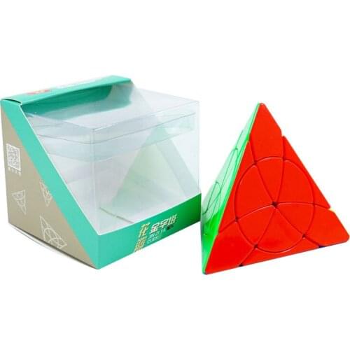 YJ Petal Pyramid Leaf Magic Pyramids Cube Stickerless Yongjun Triangle Puzzle Speed Cubes For Children Kids Gift