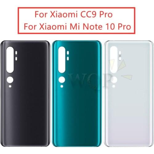 For Xiaomi Mi Note 10 Battery Back Cover Rear Door Housing Side Key For Xiaomi Mi CC9 Pro Replacement Repair Spare Parts