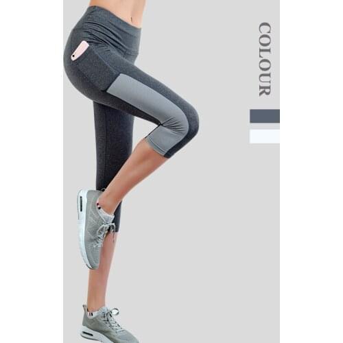 Yoga Pants Women High Waist Hip Lift Capri Pants Training Nude Feel Quick Dry Stretch Fitness Tight Pants 3/4 Leggings Female