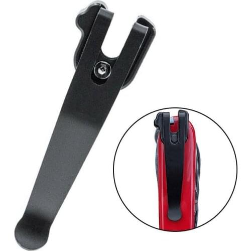 1Pcs Portable Folding Knife Back Clip Stainless Steel Waist Clip Pocket Clamp Replacement For 91mm Swiss Army Repair Tool Parts