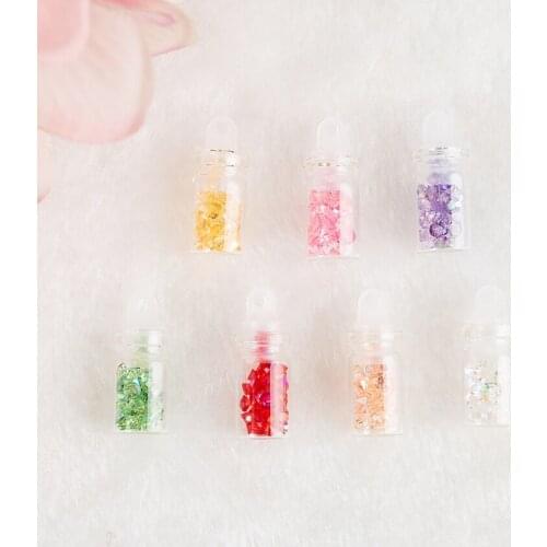 15pcs Mix Colors Jewelry Accessory 3D Mini Glass Cup DIY Craft Artificial Crystal Bottle 10*26mm