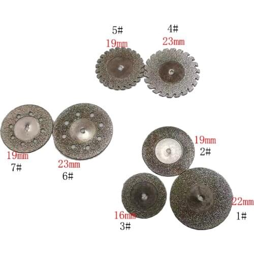 10Pcs Diamond Disc Bur Dental Lab Laboratory Cutting Blades Drill Polishing Wheel Dentist Denture Grinding Cutter Rotary Tools