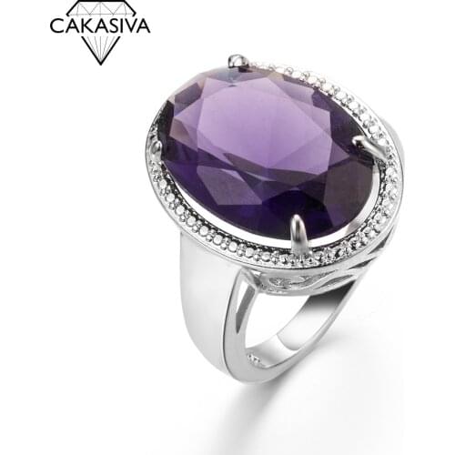 Amethyst Zircon Ring 925 Sterling Silver Rings for Women Engagement Ring Silver 925 Gemstones Jewelry