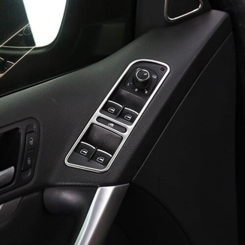 CAR Auto interior mouling window lift button trim sticker Fit For VW Tiguan 2013 2014 2015 accessories