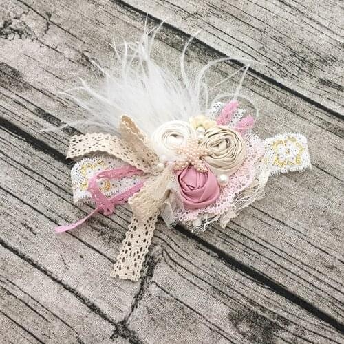Free Shipping Dupioni Silk Flower Girl Headband Kids Hair Accessories Photo Prop