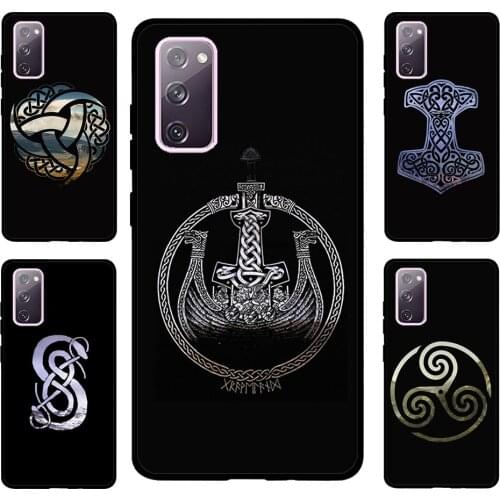 Viking Nordic Runes Vegvisir For Samsung S20 FE S8 S9 S10 S10e S21 Case For Galaxy Note 20 Ultra Note 10 Plus Coque