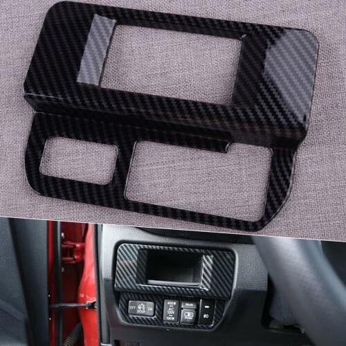 CITALL Car Fog Light Switch Button Panel Cover Trim Frame Fit for Toyota Tacoma 2016 2017 2018 2019 Carbon Fiber Style ABS