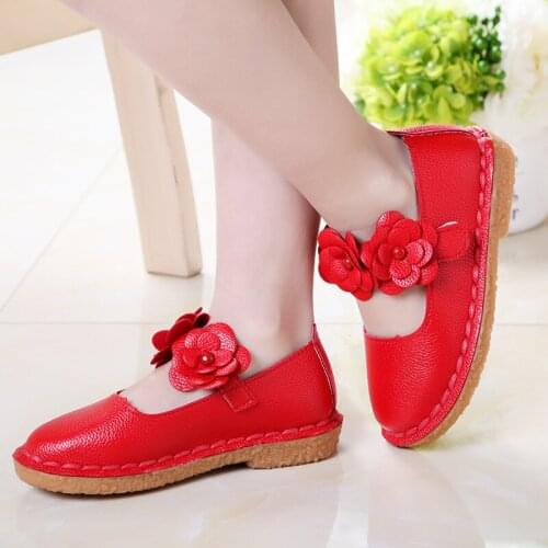 ChildrenS Shoes Dress Little Girls Red Shoes For Party And Wedding Princess Shoes For Kids Pu Leather White Pink Shoes For Girl