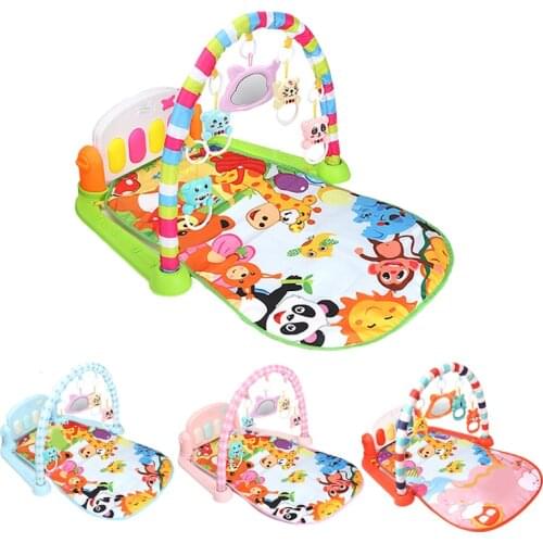 Baby Gym Puzzles Mat Baby Fitness Frame Rattles Toy Piano Keyboard Infant Play Mats Baby Gyms Crawling Pad Toys