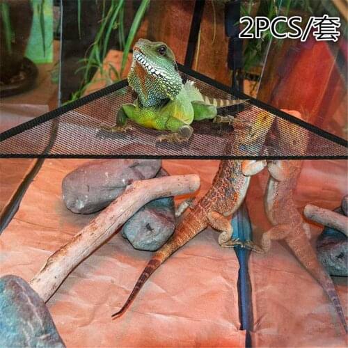 2 Pcs Reptile Lizard Snake Pet Mesh Hammock Bed Cage Accessories Supplies