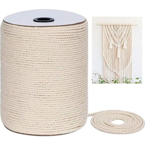 3mm*300m Cotton Rope Multi-purpose Creative Diy Cotton Rope Strands Twisted Macrame Cotton Cord For Wall Hanging Crafts #T2G