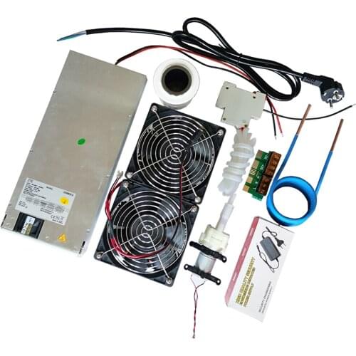 2500W ZVS Induction Heater Induction Heating PCB Board Heating Machine Melted Metal + Coil Mayitr+ Crucible+Pump+Power Supply