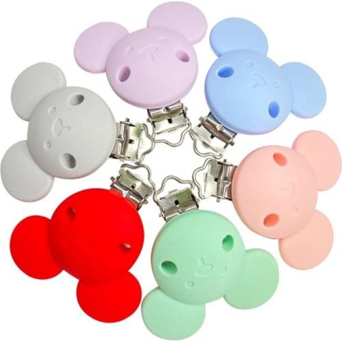 Lemon Comeon 1PC Cartoon Silicone Pacifier Clip BPA Free DIY Crafts Soother Holder Dummy Clips Pacifier Holder Nipple Clasps Toy