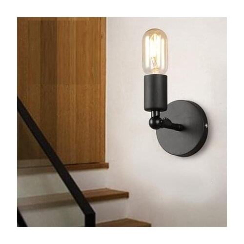 Loft Style Iron Vintage Wall Light Fixtures Industrial Wind Edison Wall Sconce For Stair Bedside Wall Lamps Indoor Lighting