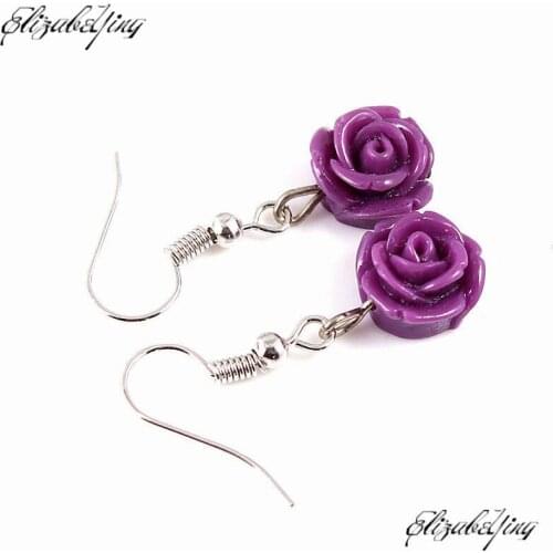 Sweet Lovely Clay Frangipani Flower Earrings Hot Cute Femme Fashion Drop Dangle Earrings for Women Jewelry Dropshipping