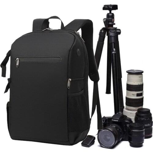 Multifunction Outdoor Double Shoulder Waterproof Digital Single Lens Reflex DSLR Small Video Camera Photo Case Pack Backpack Bag
